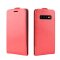 Flip Case Handyhülle für Samsung Galaxy S10 Vertikal Schutzhülle Tasche Cover Rot Bumper Smartphone Kartensteckplatz-Kreditkarte-Geldscheine EC-Karte Bank-Karte