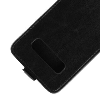 Flip Case Handyhlle fr Samsung Galaxy S10 Plus Vertikal Schutzhlle Tasche Cover Schwarz Bumper Smartphone Kartensteckplatz-Kreditkarte-Geldscheine EC-Karte Bank-Karte
