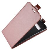 Flip Case Handyhülle für Samsung Galaxy S10 Plus Vertikal Schutzhülle Tasche Cover Braun Bumper Smartphone Kartensteckplatz-Kreditkarte-Geldscheine EC-Karte Bank-Karte