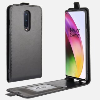 Flip Case Handyhülle für OnePlus 8 Vertikal Schutzhülle Tasche Cover Schwarz Bumper Smartphone Kartensteckplatz-Kreditkarte-Geldscheine EC-Karte Bank-Karte