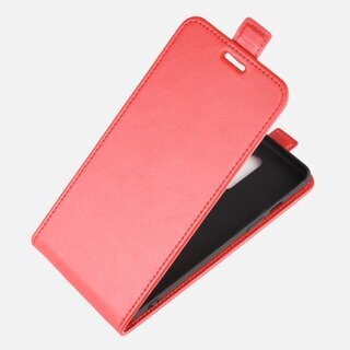 Flip Case Handyhlle fr OnePlus 8 Vertikal Schutzhlle Tasche Cover Rot Bumper Smartphone Kartensteckplatz-Kreditkarte-Geldscheine EC-Karte Bank-Karte