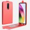 Flip Case Handyhülle für OnePlus 8 Vertikal Schutzhülle Tasche Cover Rot Bumper Smartphone Kartensteckplatz-Kreditkarte-Geldscheine EC-Karte Bank-Karte