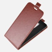 Flip Case Handyhülle für OnePlus 8 Vertikal Schutzhülle Tasche Cover Braun Bumper Smartphone Kartensteckplatz-Kreditkarte-Geldscheine EC-Karte Bank-Karte