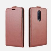 Flip Case Handyhülle für OnePlus 8 Vertikal Schutzhülle Tasche Cover Braun Bumper Smartphone Kartensteckplatz-Kreditkarte-Geldscheine EC-Karte Bank-Karte