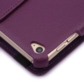 Schutzhülle für iPad 10.2 8 Gen. Tablet Hülle Schutz Tasche Case Cover Lila 360 Grad drehbar Rotation Bumper
