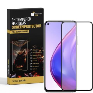 3x 9H Hartglas für Xiaomi Mi 10T FULL COVER Panzerfolie Displayschutz Schwarz HD Panzerglas Schutzglas Schutzfolie