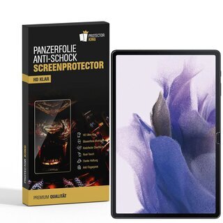 2x Panzerfolie fr Samsung Galaxy Tab S7 Plus Displayschutz HD KLAR Schutzfolie PET Kunststoff Panzerglas Schutzglas