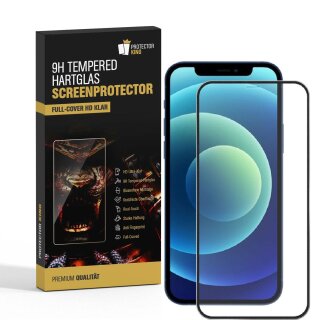 4x 9H Panzerglas für iPhone 12 Pro FULL COVER Schutzglas Displayschutz Schutzfolie Panzerfolie HD KLAR Echtes Tempered Hartglas Schwarzer Rand