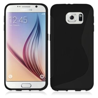 Schutzhülle für Samsung Galaxy S6 S Line Hülle Cover Bumper Case Tasche Schwarz