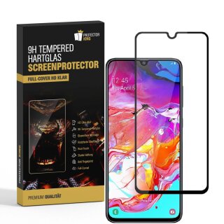 6x 9H Hartglas für Samsung Galaxy A50 FULL COVER Schutzfolie Schutzglas SW Displayglas Tempered Glasfolie Panzerglas Sicherheitsglas Echtglas Displayschutz Panzerfolie