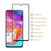 4x 9H Panzerglas für Samsung Galaxy A10 FULL COVER Displayschutz Schutzglas Hartglas Schutzfolie Panzerfolie KLAR Tempered echtes Displayglas Glasfolie Displayfolie Folie Transparent