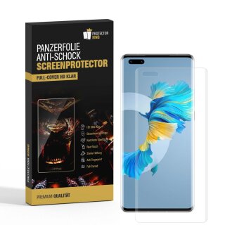 2x Panzerfolie für Huawei Mate 40 FULL CURVED ANTI-SHOCK Displayschutz Schutzfolie HD-KLAR PET Kunststoff Displayfolie Folie