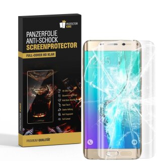 2x Panzerfolie für Samsung Galaxy S6 Edge FULL COVER Displayschutzfolie HD KLAR