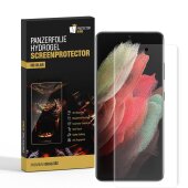 6x Hydrogel-Glass für Samsung Galaxy S21 Ultra Selbstheilend für Micro Kratzer 3D KLAR Panzerfolie Displayschutz Schutzfolie Screen-Protector
