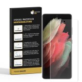 6x Hydrogel-Glass für Samsung Galaxy S21 Ultra Selbstheilend für Micro Kratzer 3D KLAR Panzerfolie Displayschutz Schutzfolie Screen-Protector