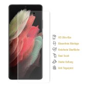 6x Hydrogel-Glass für Samsung Galaxy S21 Ultra Selbstheilend für Micro Kratzer 3D KLAR Panzerfolie Displayschutz Schutzfolie Screen-Protector