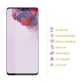 3x 9H Nano-Glass für Samsung Galaxy S21 Ultra FULL CURVED 3D KLAR Anti-Shock Anti-Bruch Anti-Stoß Anti-Schmutz Panzernanoglas Displayschutz Schutzfolie Panzerfolie Panzerglas Screen-Protector
