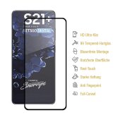 3x 9H Hartglas für Samsung Galaxy S21 Plus FULL COVER Schutzfolie Schutzglas SW Klar Displayschutz Panzerfolie Displayglas Tempered Glasfolie Panzerglas Sicherheitsglas Echtglas