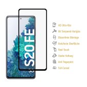 2x 9H Panzerglas für Samsung Galaxy S20 FE FULL COVER Displayschutz Schutzfolie Schutzglas Klar Panzerfolie Displayglas Tempered Hartglas Glasfolie Sicherheitsglas Echtglas