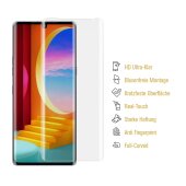 3x Panzerfolie für LG Velvet FULL COVER Displayschutzfolie Schutzfolie HD KLAR