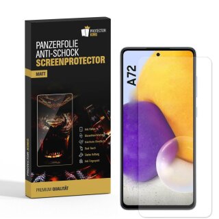 2x Panzerfolie für Samsung Galaxy A72 ANTI-SCHOCK Displayschutzfolie MATT