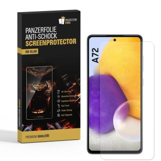 6x 9H Nano-Glass für Samsung Galaxy A72 3D KLAR Anti-Shock Anti-Bruch Anti-Stoß Anti-Schmutz Panzernanoglas Displayschutz Schutzfolie Panzerfolie Panzerglas Screen-Protector
