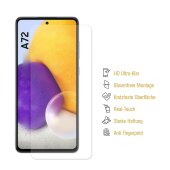 6x 9H Nano-Glass für Samsung Galaxy A72 3D KLAR Anti-Shock Anti-Bruch Anti-Stoß Anti-Schmutz Panzernanoglas Displayschutz Schutzfolie Panzerfolie Panzerglas Screen-Protector