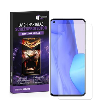 1x 9H Hartglas für OnePlus 9 Pro FULL COVER UV Liquid Panzerfolie Displayschutz Panzerglas