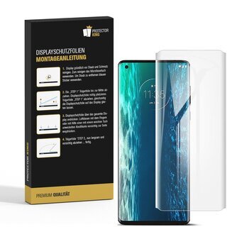 4x Displayfolie fr Motorola Moto Edge Plus FULL COVER Displayschutzfolie HD KLAR