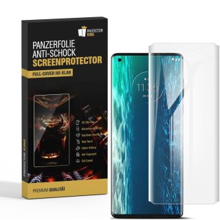 2x Panzerfolie für Motorola Moto Edge Plus FULL COVER Displayschutzfolie HD KLAR