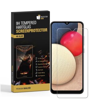 4x 9H Panzerglas für Samsung Galaxy A02S Displayschutz Panzerfolie Schutzfolie Hartglas Schutzglas Displayglas Tempered Glasfolie Sicherheitsglas Echtglas