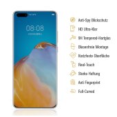 1x Blickschutz 9H Panzerglas für Huawei P40 Pro FULL CURVED ANTI-SPY Privacy Displayschutz Panzerfolie Schutzfolie Hartglas Schutzglas Displayglas Tempered Glasfolie Sicherheitsglas