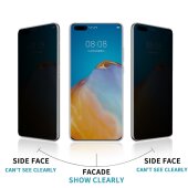 1x Blickschutz 9H Panzerglas für Huawei P40 Pro FULL CURVED ANTI-SPY Privacy Displayschutz Panzerfolie Schutzfolie Hartglas Schutzglas Displayglas Tempered Glasfolie Sicherheitsglas