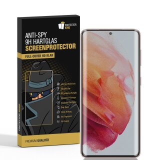 2x Blickschutz 9H Panzerglas für Samsung Galaxy S21 Ultra FULL CURVED ANTI-SPY PRIVACY Displayschutz Schutzglas Panzerfolie Schutzfolie echtes Tempered Glass Screen-Protector