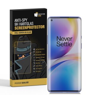 1x 9H Panzerglas für OnePlus 8 Pro FULL CURVED PRIVACY ANTY-SPY Displayschutz Panzerfolie Schutzfolie Hartglas Schutzglas Displayglas Tempered Glasfolie Sicherheitsglas Echtglas Blickschutz