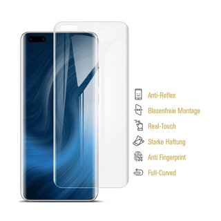 4x Displayschutzfolie fr Huawei Mate 40 Pro Plus FULL COVER Displayfolie MATT