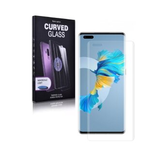 1x Hartglas für Huawei Mate 40 FULL CURVED UV Liquid Schutzglas Panzerfolie Displayschutz Schutzfolie Displayglas Panzerglas Tempered Glasfolie Sicherheitsglas Echtglas