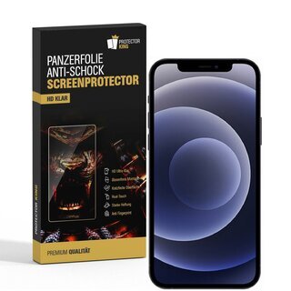 2x Panzerfolie fr iPhone 12 Pro Max ANTI-SCHOCK Displayfolie Schutzfolie HD KLAR
