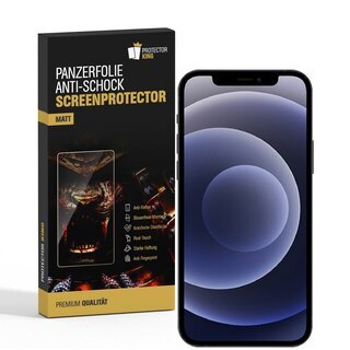 2x Panzerfolie fr iPhone 12 Pro Max ANTI-SCHOCK Displayfolie Schutzfolie MATT