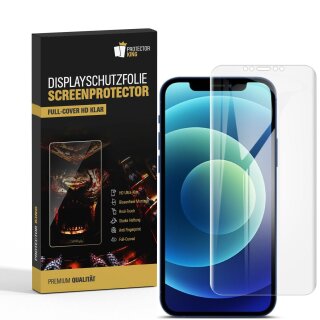 2x Displayschutzfolie für iPhone 12 Mini FULL COVER Displayfolie HD KLAR Schutzfolie