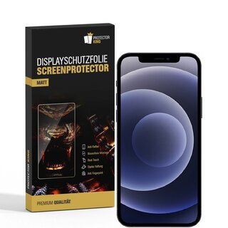2x Displayschutz fr iPhone 12 Mini ANTI-REFLEX Displayfolie Schutzfolie MATT
