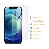 4x 9H Nano-Glass für iPhone 12 Pro FULL COVER 3D KLAR Anti-Shock Anti-Bruch Anti-Stoß Anti-Schmutz Panzernanoglas Displayschutz Schutzfolie Panzerfolie Panzerglas Screen-Protector