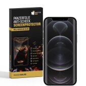 3x 9H Nano-Glass für iPhone 12 Pro FULL COVER 3D KLAR Anti-Shock Anti-Bruch Anti-Stoß Anti-Schmutz Panzernanoglas Displayschutz Schutzfolie Panzerfolie Panzerglas Screen-Protector