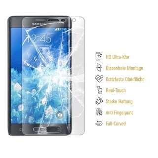2x Panzerfolie fr Samsung Galaxy Note Ege FULL COVER Displayschutzfolie HD KLAR