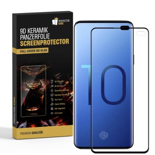 2x 9D Keramik-Glass für Samsung Galaxy S10 Plus FULL CURVED 3D KLAR Panzerfolie Displayschutz Schutzfolie Ceramic Screen-Protector