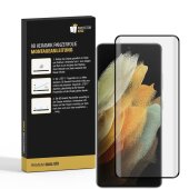 4x 9D Keramik-Glass für Samsung Galaxy S21 Ultra FULL CURVED 3D KLAR Panzerfolie Displayschutz Schutzfolie Ceramic Screen-Protector