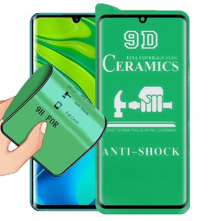 1x 9D Keramik fr Xiaomi Mi Note 10 FULL-COVER Panzerfolie Displayschutz Panzerschutz Schutzfolie Displayfolie Folie ANTI-SHOK ANTI-BRUCH-ANTI-STO