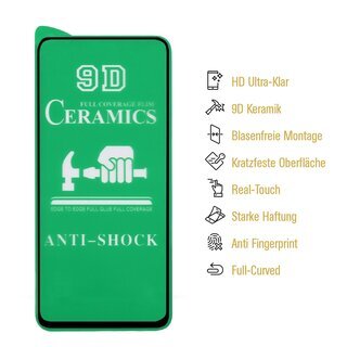 1x 9D Keramik fr Xiaomi Mi 10 Lite FULL-COVER Panzerfolie Displayschutz Panzerschutz Schutzfolie Displayfolie Folie ANTI-SHOK ANTI-BRUCH-ANTI-STO