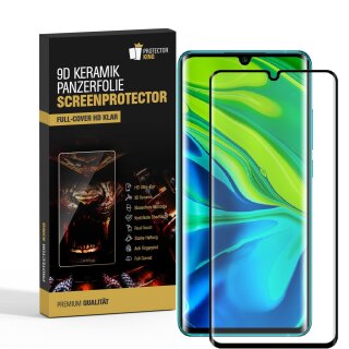 3x 9D Keramik-Glass für Xiaomi Mi Note 10 FULL COVER 3D KLAR Panzerfolie Displayschutz Schutzfolie Ceramic Screen-Protector