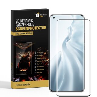 4x 9D Keramik-Glass für Xiaomi Mi 11 Ultra FULL COVER 3D KLAR Panzerfolie Displayschutz Schutzfolie Ceramic Screen-Protector